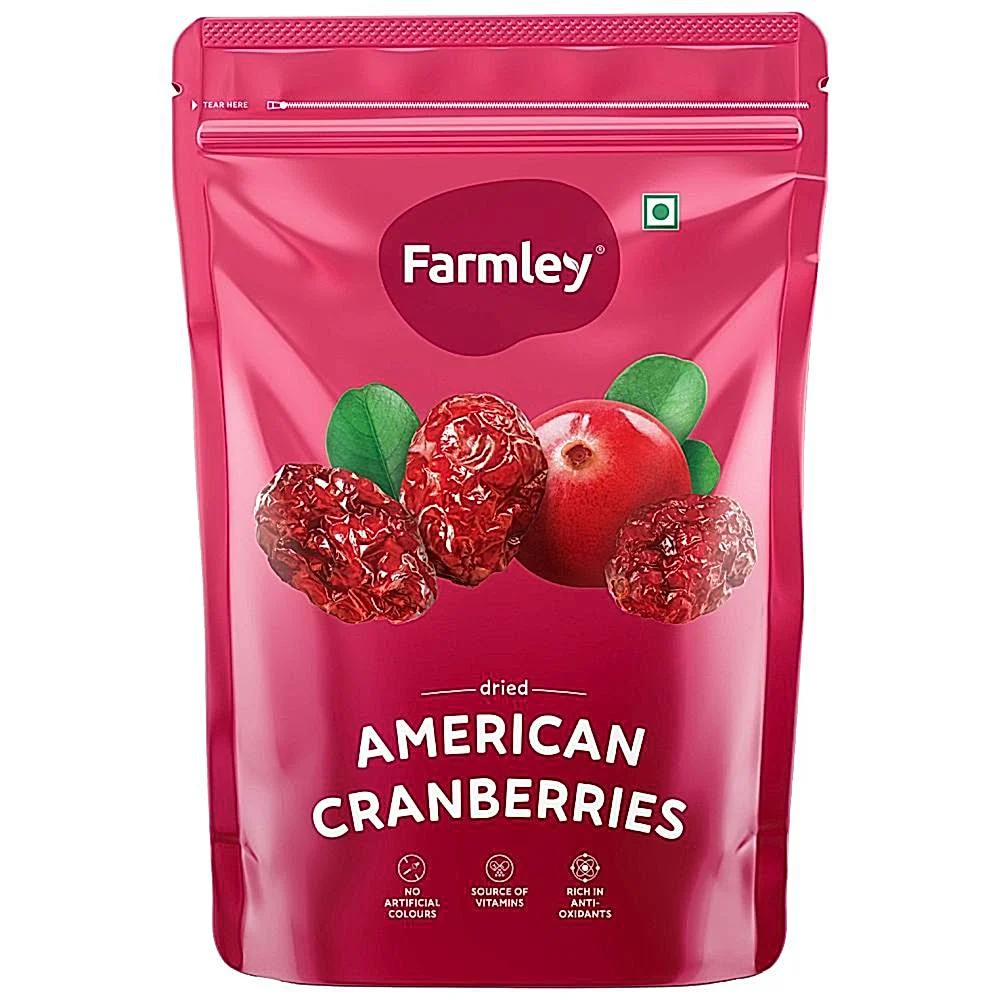 Farmley American Cranberries Dried Pouch: 200 g