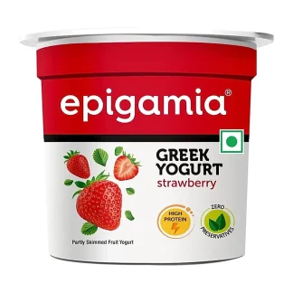 Epigamia Low Fat Greek Yogurt Strawberry: 85 g