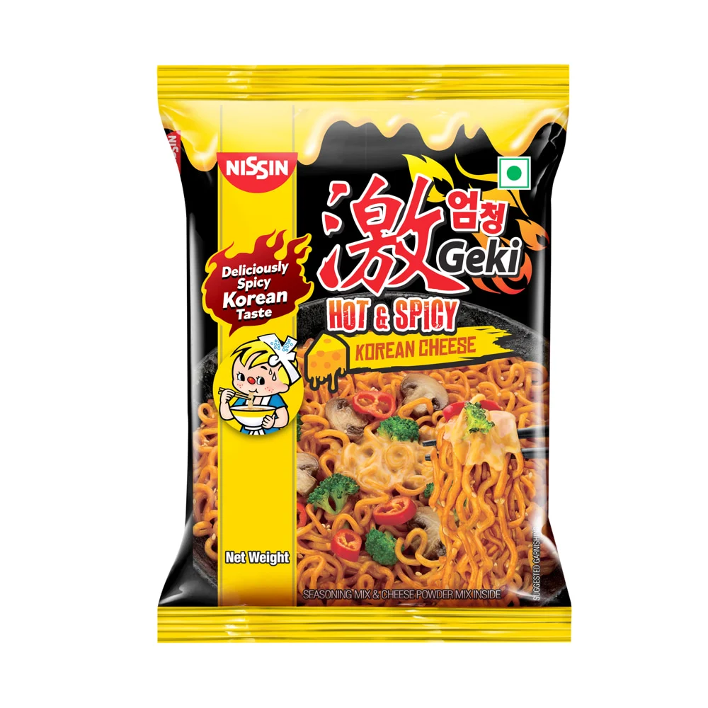 Nissin Geki Hot & Spicy Korean Cheese Noodles: 80 g